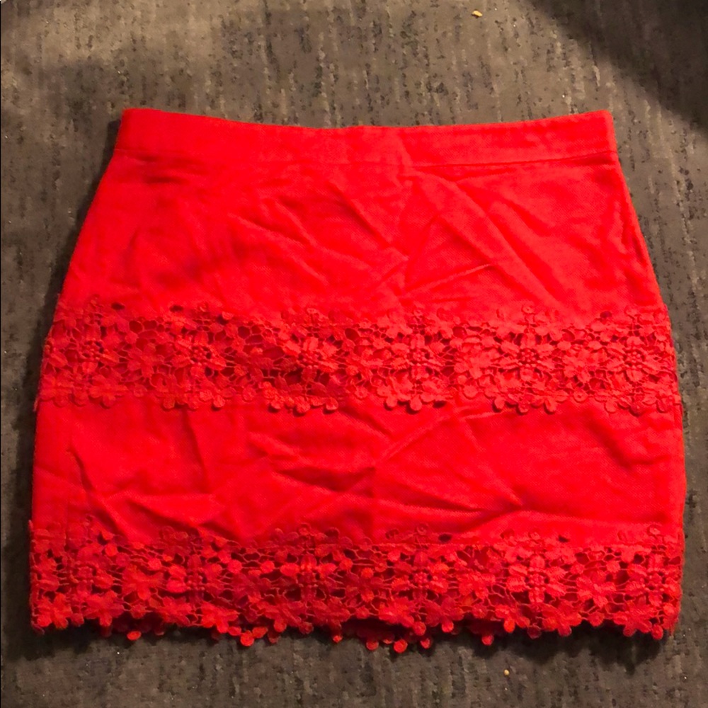 Red skirt